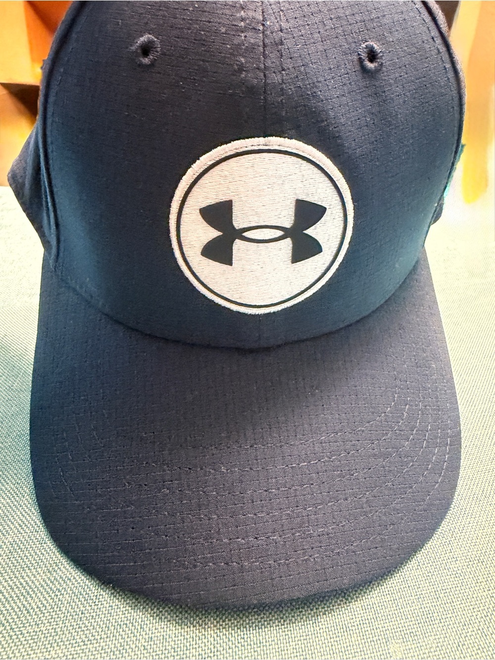 Under Armour Golf  Navy Baseball Cap UA Logo Patch Flexfit L/XL Larhe XLarge